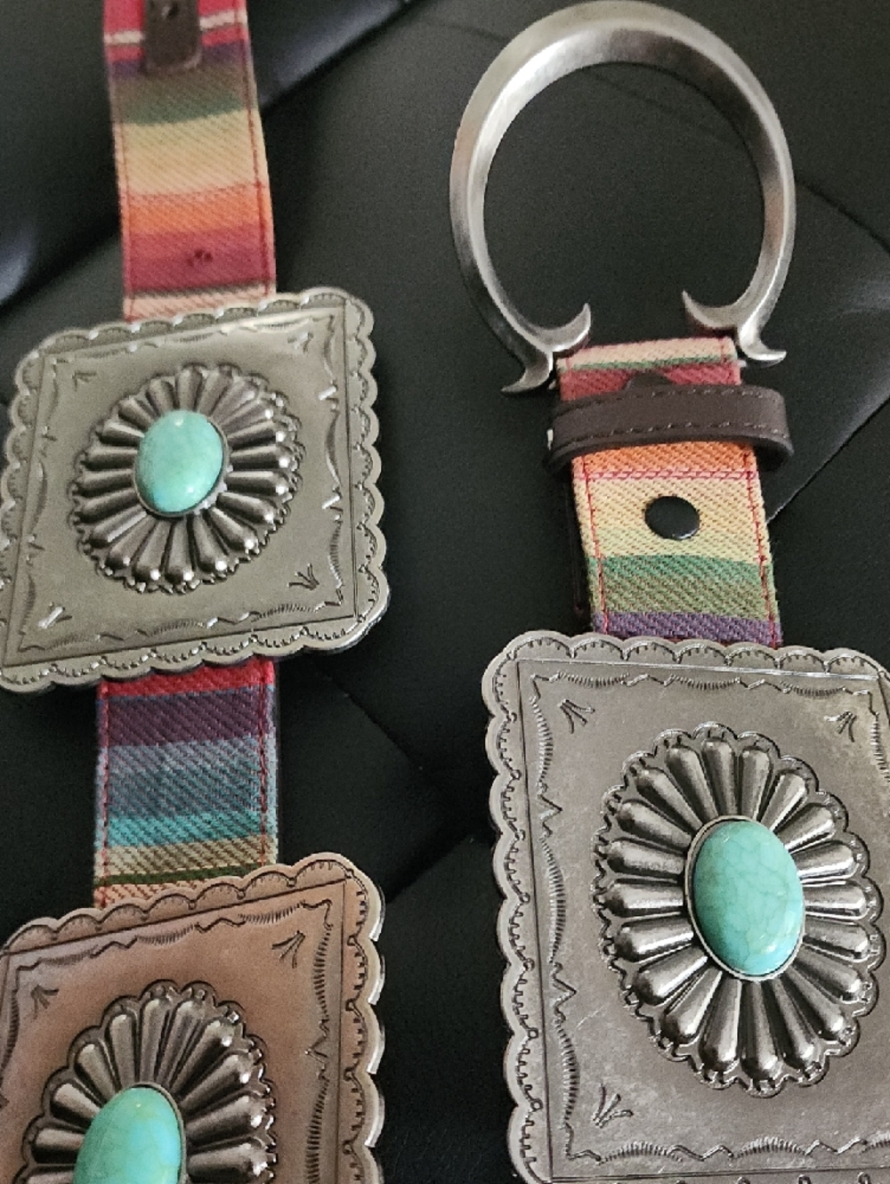 Turquoise Concho Belt - Picture 2 of 10